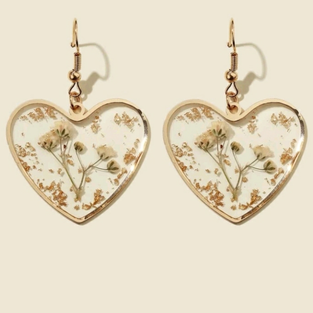 Boho Heart Drop Earrings - Picture 3 of 3